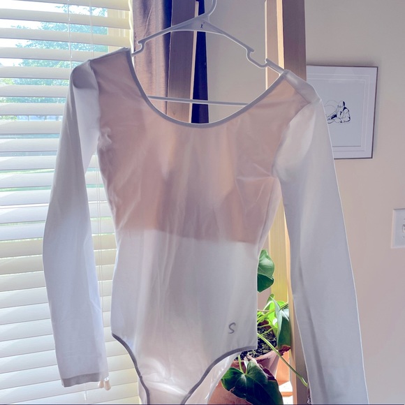 White Womens Leotard - Picture 1 of 7